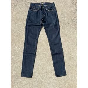 Lucky Brand Sofia Curvy Skinny Jeans 4/27 Dark Wash Clean Girl Dark Academia‎